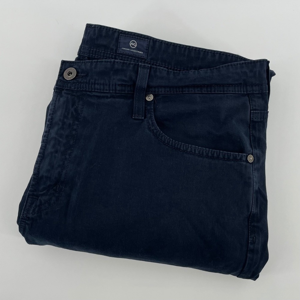 AG Adriano Goldschmied The Everett Slim Straight Pants Navy Men's Size 36x34